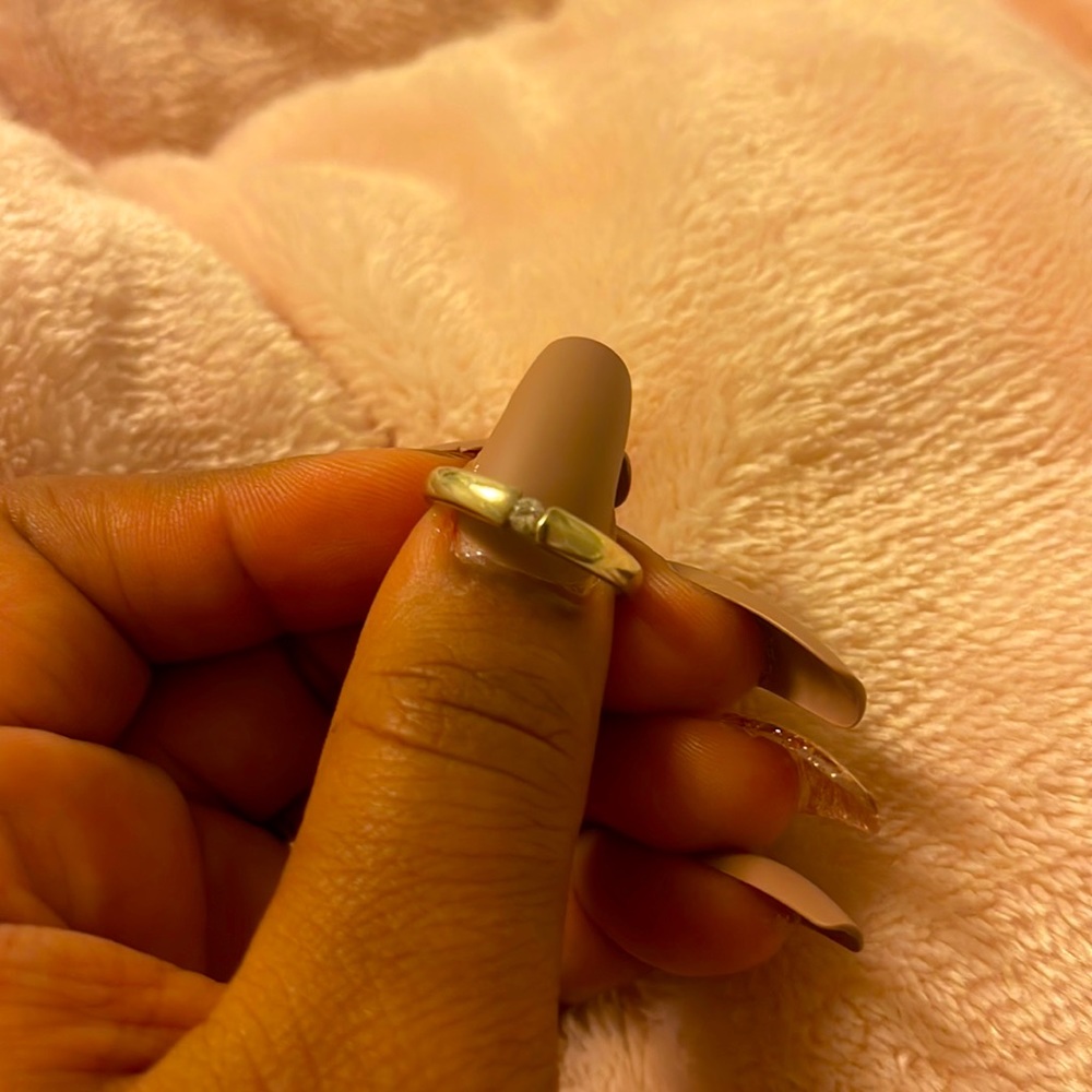 14k White Gold Diamond Band